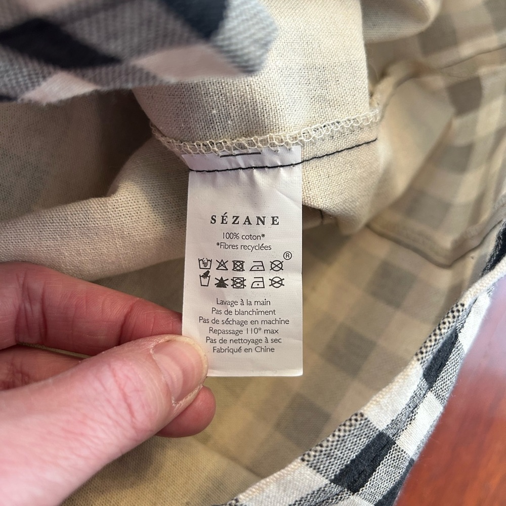 Sézane Checkered Tote Bag - Picture 9 of 9